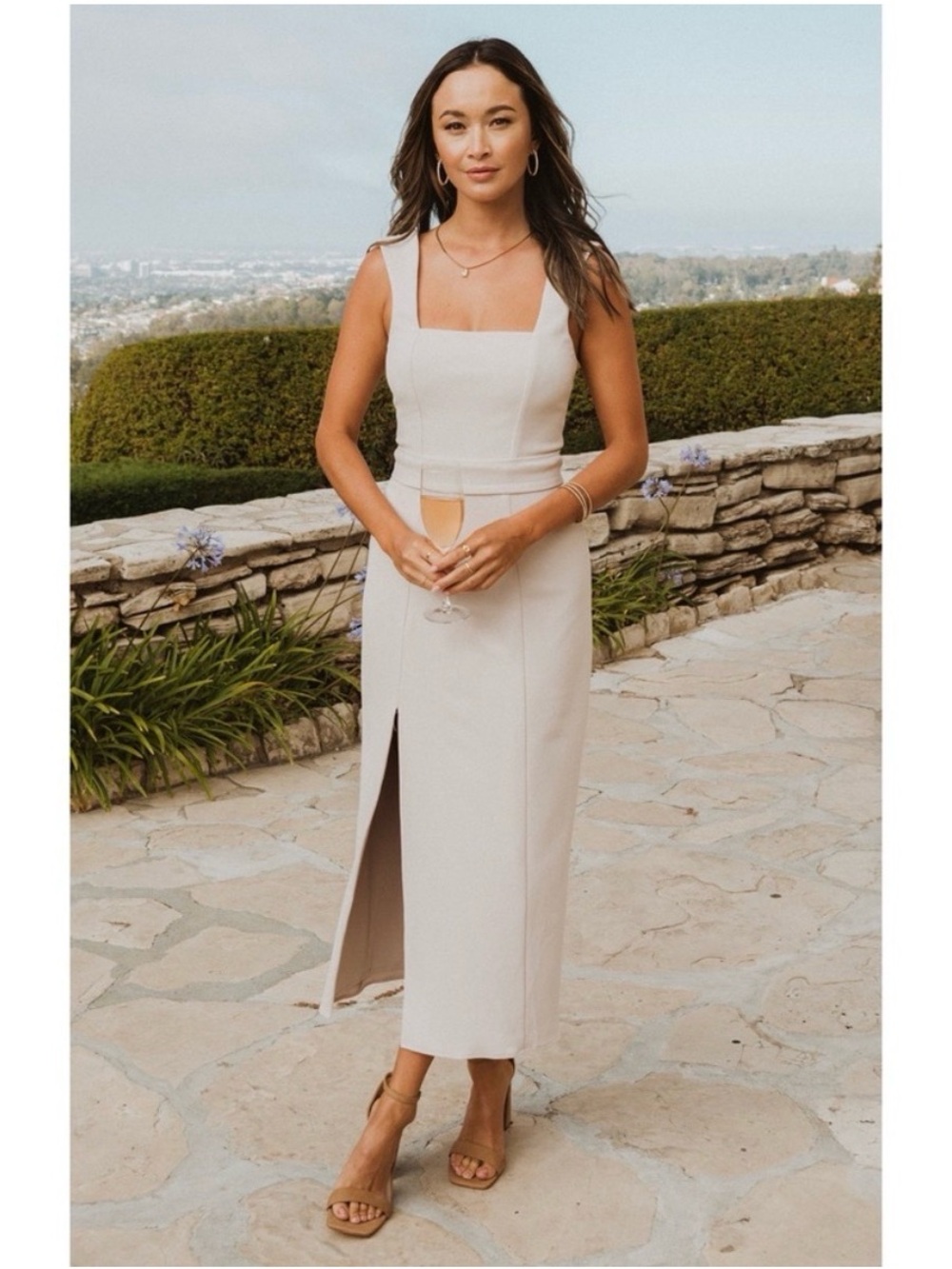 Show me Your Mumu Eden Midi Dress in color show me the ring